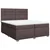 Vidaxl Box spring postelja z vzmetnico temno rjav 200x200 cm blago
