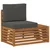Set vanjskih sofa Prirodna i antracit 59 x 59 x 37 cm