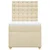 VIDAXL Box spring postelja z vzmetnico krem 90x200 cm blago