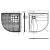 Tuš-kada SMC crna 90 x 90 cm