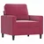 3-dijelni set sofa s jastucima crvena boja vina baršunasti