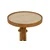 Hanah Home pomoćni sto Opus Yuvarlak 40, 40 cm, orah / travertin