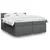 Vidaxl Box spring postelja z vzmetnico temno siva 200x200 cm blago