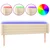 Vidaxl vidaXL Vzglavje postelje z LED zaslonom, kremno, 183x16x78/88 cm, blago