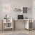 Hanah Home radni sto sa policom Venaro Set 2 (Desk + Small Bookcase), beli / orah