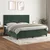 Vidaxl Box spring postelja z vzmetnico temno zelena 200x200 cm žamet