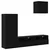 TV zidne jedinice 4 pcs Crni hrast Konstruirano drvo