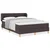vidaXL vidaXL Box Spring postelja z vzmetnico - Temno rjava, 140x200 cm, Tkanina, (22051076)