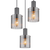 Globo 15904-3HR - Luster na sajli TULIVAR 3xE27/40W/230V prečnik 48 cm siva