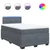 VIDAXL Box spring postelja z vzmetnico temno siv 120x190 cm žamet