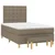 vidaXL Box spring postelja z vzmetnico taupe 120x190 cm blago