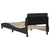 Okvir kreveta s uzglavljem Dover crni 90x190cm od tkanine