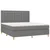 vidaXL Box spring postelja z vzmetnico temno siva 180x200 cm blago