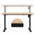 ModernHome električni radni sto 140 × 60 cm, podesiva visina 72–118 cm, svetli hrast