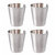 aptel Set 4 inox prenosnih kozarcev 30ml + torbica