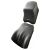 INF Komplet blazine za vrat in ledveno oporo za avto Black, (21639349)