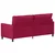 vidaXL Kavč Vinorodna rdeča 196 x 81 x 87,5 cm Žamet
