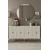 Hanah Home komoda Salkim 150, 125 cm, bela / travertin / zlatna