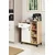 Hanah Home višenamenski ormarić Pidas, 80 cm, hrast Sonoma / beli