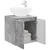 Umivaonik s policom Betonska siva 49,5 x 44,5 x 65 cm