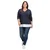 SHEEGO Pulover temno modra/bela