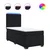 vidaXL Box spring postelja z vzmetnico črn 90x190 cm žamet