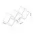 Hanah Home Zidna polica Galaxy, 102x42x20 cm, Bela