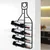 Hanah Home dekorativni metalni stalak za vino Vin Hld-3011, crni