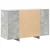 Kreveta Beton siva 120 x 41 x 75 cm Konstruirano drvo