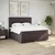Vidaxl Box spring postelja z vzmetnico temno rjava 180x200 cm blago