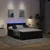 Ottoman krevet s madracem i LED diodama crni 140x200 cm baršun