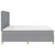 Vidaxl LED Box Spring Postelja Svetlo siva 200 x 200 cm blago