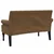 Vidaxl Klop z naslonom rjava 120x62x75,5 cm umetno semiš usnje