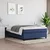 Vidaxl Box spring postelja z vzmetnico moder 140x190 cm blago