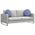 Jastučići za sjedenje 2 pcs Traper plava O50 x 19 cm tkanina