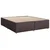 Vidaxl Box spring postelja z vzmetnico temno rjava 180x200 cm blago