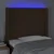 Vidaxl LED posteljno vzglavje temno rjavo 83x16x118/128 cm blago