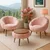 ATELIER DEL SOFA Fotelje i klub stočić Lida Wellsoft Pink