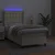 Krevet box spring s madracem LED krem 90x200 cm od umjetne kože