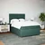 vidaXL Box spring postelja z vzmetnico temno zelen 140x190 cm žamet