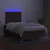 vidaXL Box spring postelja z vzmetnico LED tem. rjava 120x200 cm blago