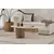 Nordure Klub sto Orba, 120x40x65 cm, Krem