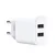 XO TelForceOne XO CE02C omrežni polnilec, 2x USB, 2.1A, bela