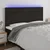 Vidaxl LED posteljno vzglavje črno 160x5x118/128 cm blago