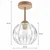BRILAGI - LED plafonski luster RETRO GLASS 1xE27/60W/230V prečnik 18 cm bež/transparentno
