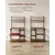 Songmics Kuhinjska polica 40x90x165.5 cm rjava