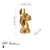 Aberto Design Dekorativna figura Danua Dog, Zlatna