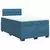 VIDAXL Box spring postelja z vzmetnico modra 120x190 cm žamet