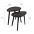 Hanah Home Set klub stolova, 2 komada Sweet Antracit