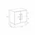 Hanah Home noćni ormarić Lumen, 51,5 cm, atlantski bor / antracit